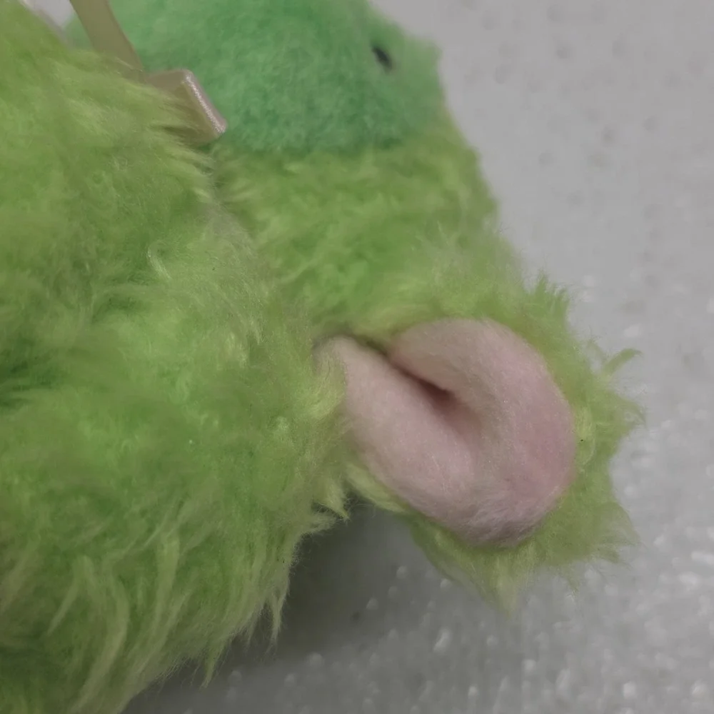 Vintage Commonwealth Green Lamb Sheep Pink Ears & Ribbon 9